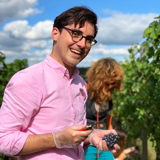 Tom in the vineyard!