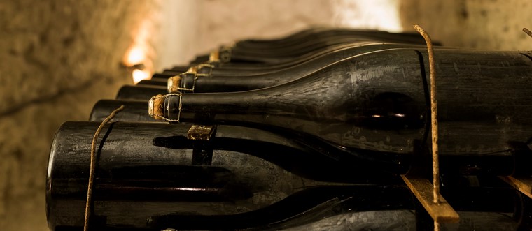Magnums ageing in the Champagne Palmer cellars