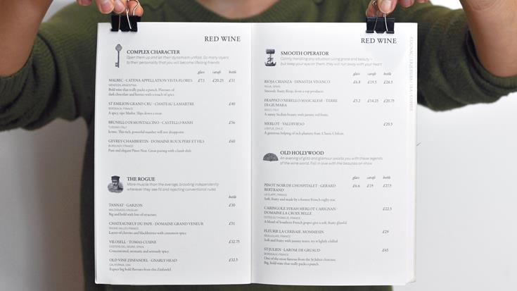 What is great wine list design?