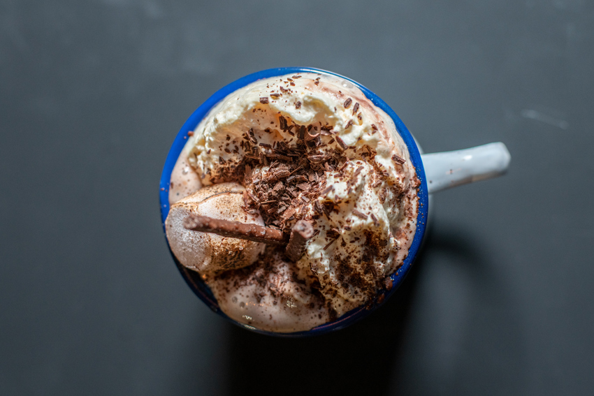 The boozy hot chocolate at Market Halls