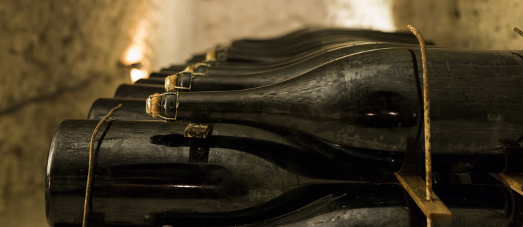 Magnums ageing in the Champagne Palmer cellars