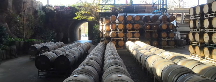 Ironstone cellar with barrels